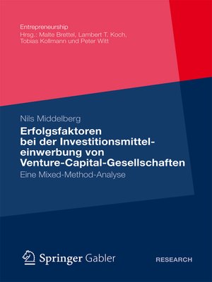 cover image of Erfolgsfaktoren bei der Investitionsmitteleinwerbung von Venture-Capital-Gesellschaften